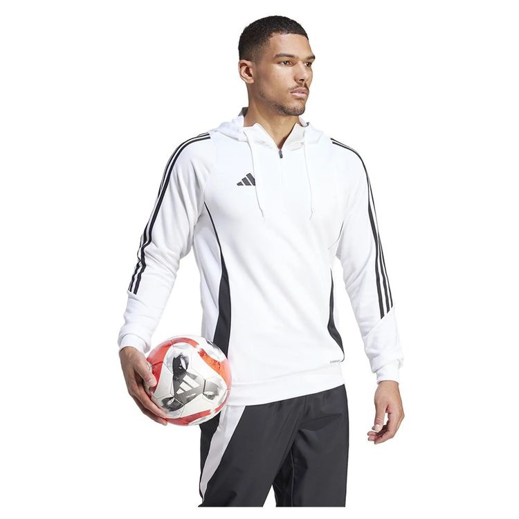 Adidas adidas Tiro 24 1/4 Zip Training Hooded Sweater rrp £45.00 (IR9399) product image